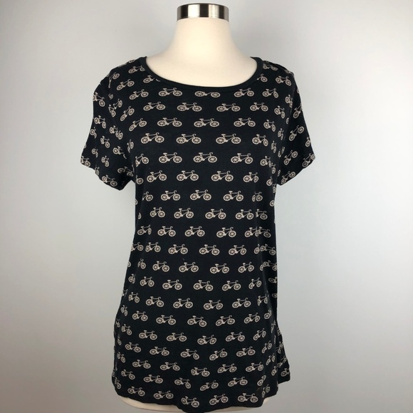 French Connection Sonny Slub Bicycle Print Tee Large - Picture 3 of 8